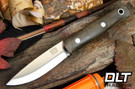 Bark River Ultra Lite Bushcrafter S45VN Green Canvas Micarta - Matte