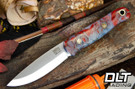 Bark River Ultra Lite Bushcrafter S45VN Firegazer Krakken Voodoo Resin - Blue Liners - Mosaic Pins