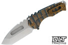 Medford Praetorian T Left Hand Tanto - Tumbled S45VN - Sculpted Titanium #12