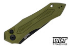 Kershaw Launch 6 - 7800OLBLKGreen Aluminum - CPM-154 Black Cerakote Blade