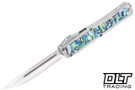 Heretic NYX S/E M390 Mirror Polished Blade - Stainless Steel Chassis - Abalone Inlay #1