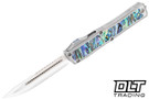 Heretic NYX S/E M390 Mirror Polished Blade - Stainless Steel Chassis - Abalone Inlay #2