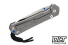 Chris Reeve Large Sebenza 31 - Glass Bead Blasted Titanium - Insingo Blade - Left-Handed