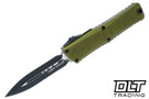 Microtech 1142-1OD Combat Troodon D/E Gen III - OD Green Handle - Black Blade