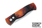 Pro-Tech TR-2 - Del Fuego Anodized Handle - Stonewashed MagnaCut Blade