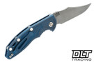 Hinderer 3.5" XM-18 Auto Bowie - Battle Blue Anodized Titanium - Back