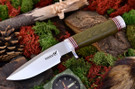 Blackjack 124 Green Canvas Micarta