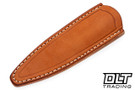 Fiddleback EDC II - A2 Tapered Tang - Black Canvas Micarta Bolster - Black Burlap Micarta