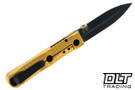 Ek Integral Folder Dagger - Gold DLC Handle - Black Blade