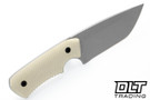 Gaskill Tanner Production Knife V1 - Ivory G-10 - MagnaCut Blade - Black Kydex Sheath