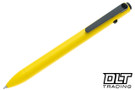Tactile Turn Side Click Short - Titanium - Corvette Yellow Cerakote - Black Hardware