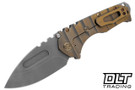 Medford Praetorian T Left Hand Drop Point - Tumbled S45VN - Sculpted Titanium #2