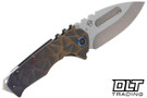 Medford Praetorian T Left Hand Drop Point - Tumbled S45VN - Sculpted Titanium #4