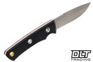 Vehement Foreman - Black Micarta - Red Liners - Satin Blade - Black Leather - White Stitching