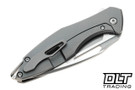 Koenig Arius - Corda Pattern Titanium Handle - Burnished Blade - Polished Flats - Raw Hardware