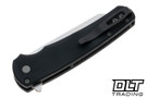 Pro-Tech Malibu Reverse Tanto - Black Handle - Stonewashed MagnaCut Blade