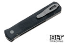 Pro-Tech Godfather - Black Jigged Handle - Blasted Blade