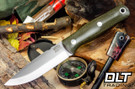 Bark River Euro Bushcrafter MagnaCut Green Canvas Micarta