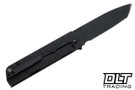 Medford Antik Tanto - DLC S35VN - DLC Stained Glass Sculpting - Black Hardware - DLC Clip #1