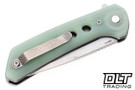 Reate PL-XF Nitro-V - Jade G-10 - Stonewashed Blade
