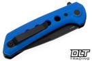 Reate PL-XF Nitro-V - Blue G-10 - Black PVD Blade