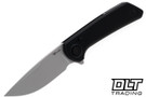 Reate PL-XF Nitro-V - Black Aluminum - Stonewashed Blade