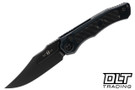 Heretic Wraith V4 Bowie - DLC MagnaCut - Black Aluminum - Glow Carbon Fiber Inlay - Tritium Glow Button