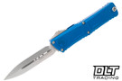 Microtech 1142-10BL Combat Troodon Gen III D/E - Blue Handle - Stonewashed Blade