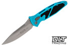 Microtech 160A-10TQ Socom Elite S/E - Turquoise Handle - Stonewashed Blade