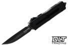 Microtech 1180-1T Scarab II Gen III D/E-S - Black Handle - Black Blade