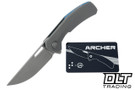 Tactile Knife Company Archer MagnaCut - X-Tone Titanium - Blue Accents