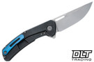 Tactile Knife Company Archer MagnaCut - Darkwash Titanium - Blue Accents