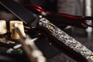 Toor Krypteia S Heavy Metal M4 - Limited Edition - Carbon Fiber - Sanguis Red G-10 Liner - Brass Accents