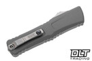 Microtech 1144-10NC Combat Troodon Gen III T/E - Natural Clear Handle - Stonewashed Blade