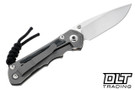 Chris Reeve Small Inkosi - Glass Bead Blasted Titanium - Black Canvas Micarta - Back