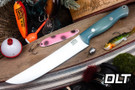 Bark River Fin & Bone MagnaCut Ghost Green Jade G-10 - Blue Liners