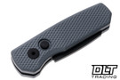 Pro-Tech Runt 5 - Textured Grey Handle - Black DLC MagnaCut Blade - Reverse Tanto
