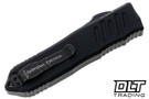 Guardian Tactical Auto Recon 040 Drop Point - Partially Serrated - Dark Stonewashed Elmax Blade - Black Aluminum Chassis