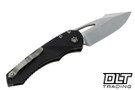 Heretic Mini Pariah S/E Manual - Stonewash MagnaCut Blade - Black Polymer Handle