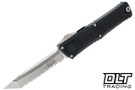 Microtech 1144-12 Combat Troodon Gen III T/E - Black Handle - Stonewashed Blade