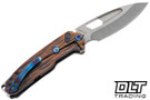 Medford Infraction Old School Tumbled MagnaCut - Sculpted Titanium - Flamed Hardware & Clip #1