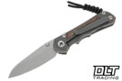 Chris Reeve Small Inkosi - Insingo - Glass Bead Blasted Titanium - Natural Canvas Micarta - Left-Handed