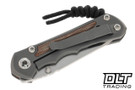 Chris Reeve Small Inkosi - Insingo - Glass Bead Blasted Titanium - Natural Canvas Micarta - Left-Handed