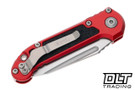 Microtech 1136-12RD LUDT Gen III T/E - Red Handle - Stonewashed Blade