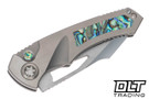 Heretic Pariah Manual - High Polished M390 Blade - Titanium Chassis - Abalone Inlay