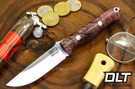 Bark River Bravo EDC Cru-Wear Brown & Cherry Maple Burl - Red Liners