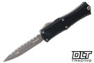 Microtech 1702M-12AP Mini Hera D/E - Black Handle - Apocalyptic Blade