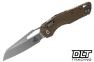 Microtech 210T-10PMDE30 MSI S/E - Dark Earth Injection Molded Handle - Stonewashed Blade - 30th Anniversary