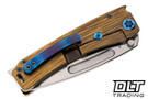 Medford Marauder H Tanto - Tumbled MagnaCut - Bronze Shou Sugi Ban Sculpting - Flamed Hardware & Clip #1