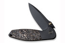 WE Knife 22015-2 Nitro Mini Flipper - Black Stonewashed 20CV Blade - Titanium Bolster - Copper Foil Carbon Fiber